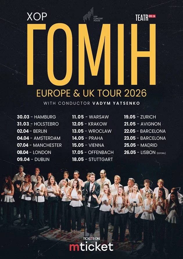HOMIN Choir Europe and UK Tour 2026 Poster