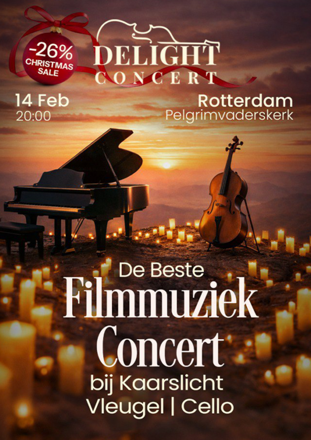 De Beste Filmmuziek Concert bij Kaarslicht Vleugel | Cello