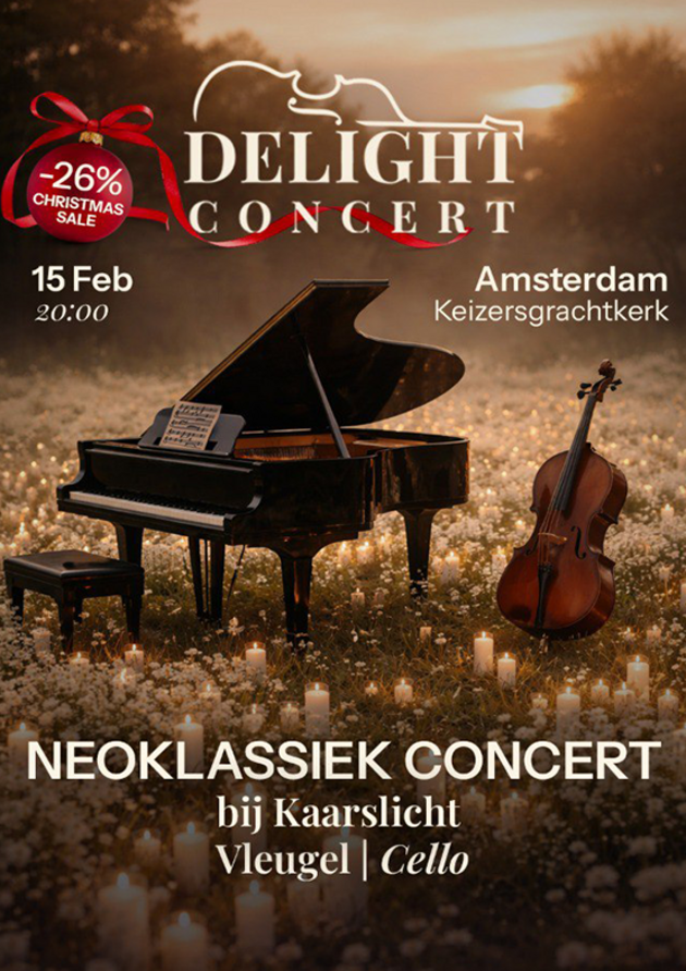 Neoklassiek Concert bij Kaarslicht Vleugel | Cello