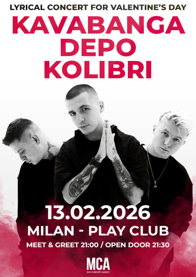 KAVABANGA Depo Kolibri  Lyrics concert for Valentine’s Day. Milan