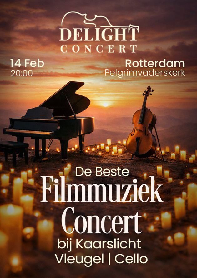 De Beste Filmmuziek Concert bij Kaarslicht Vleugel | Cello 